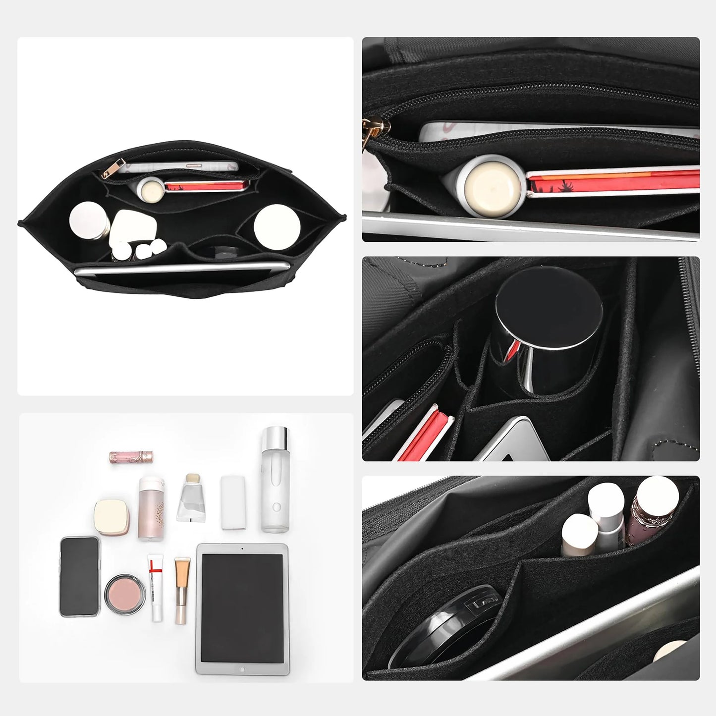 Shopodessy™ Tote – Universal Felt Bag Organiser Insert